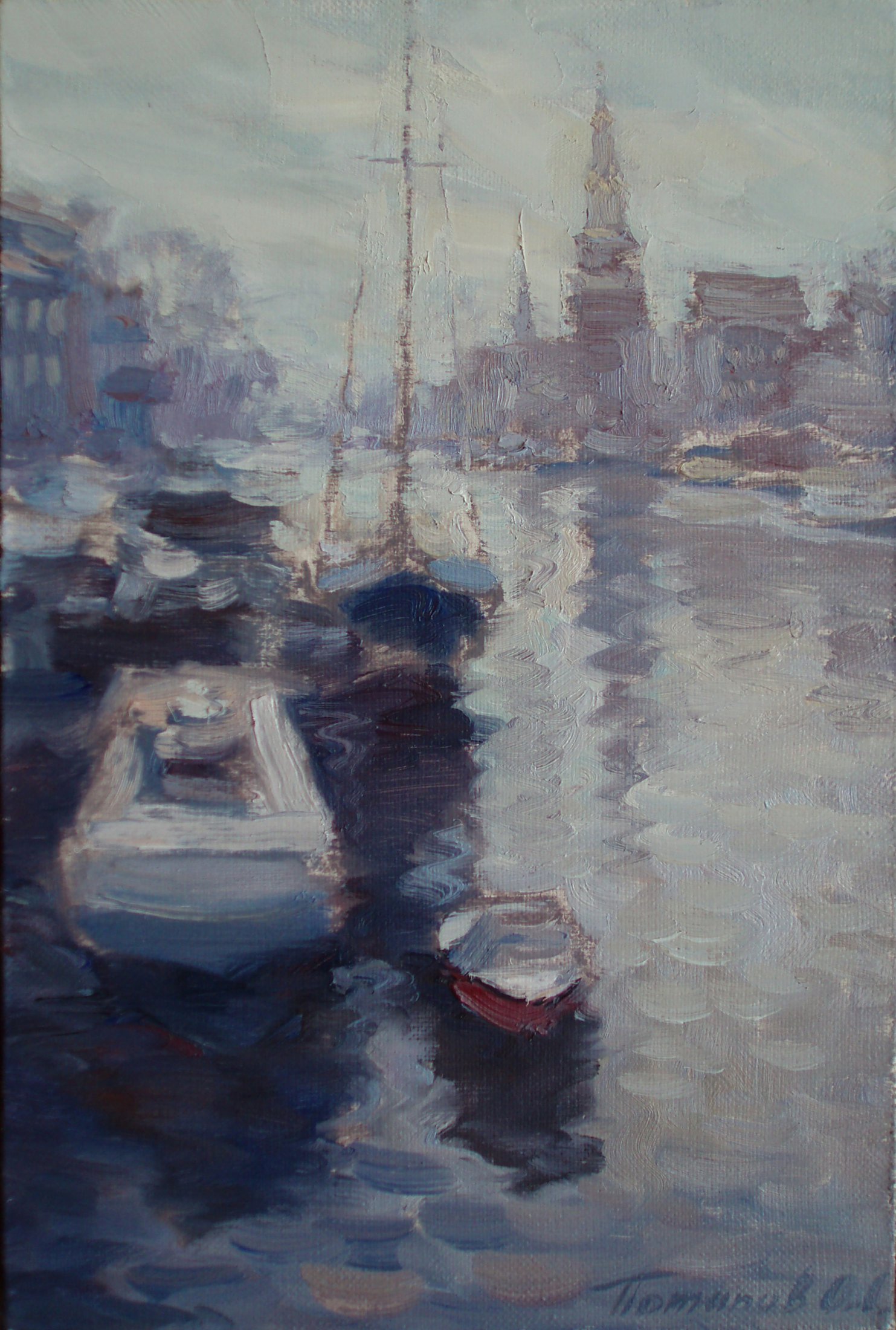 5. Утро в Амстердаме. 2009. Х., м. 30х20